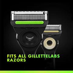 Encaje con clic fácil para cambios rápidos en Gillette Labs.