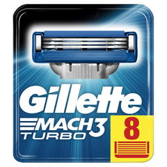Gillette Mach3 Turbo: cuchillas para afeitar, deslizamiento suave y afeitado cómodo.