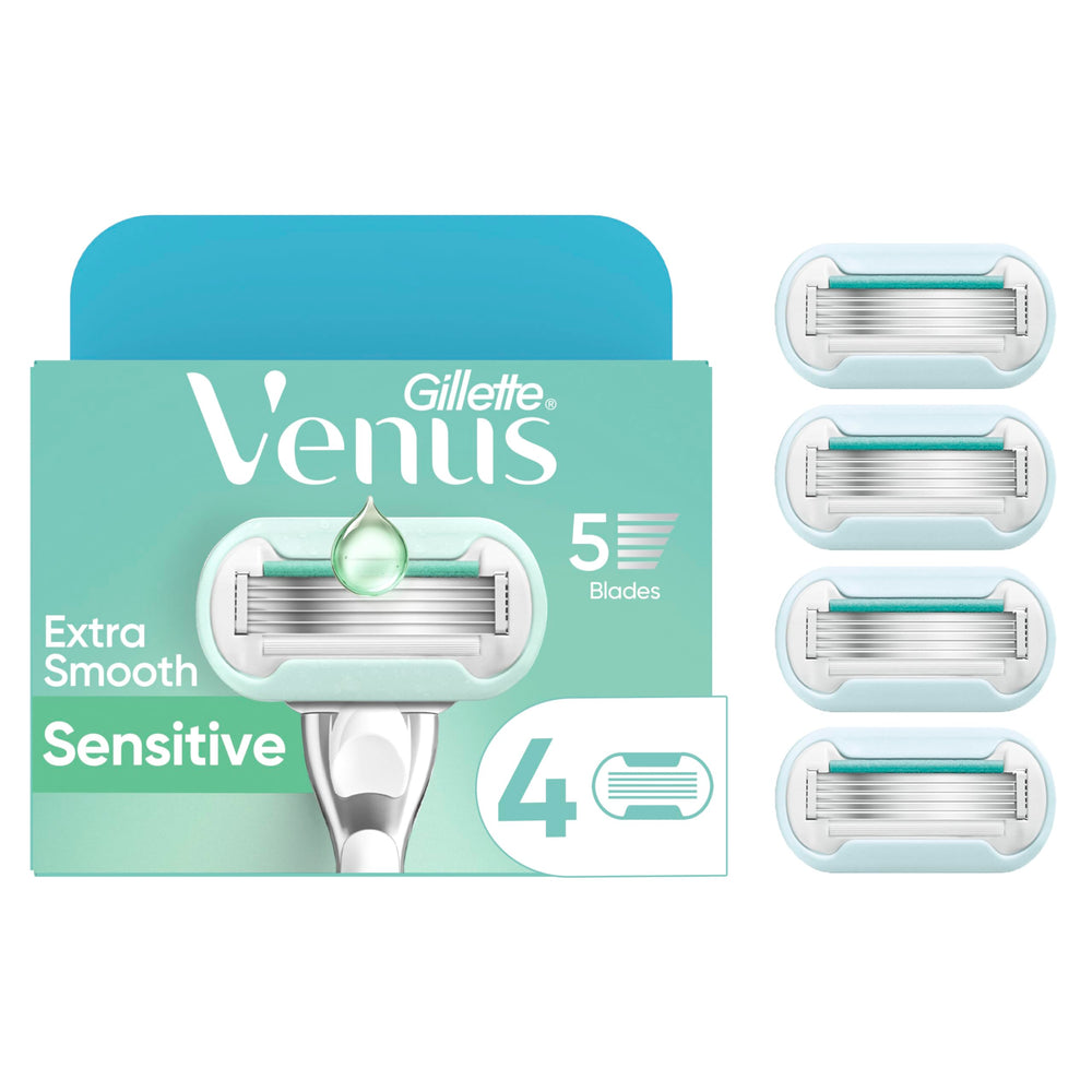 Gillette Venus Deluxe: hoja suave para afeitado sensible y cómodo.
