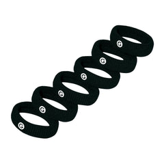 GIMME Bandas para pelo grueso negro: empaque de 6 con sujeción duradera para peinados diarios.