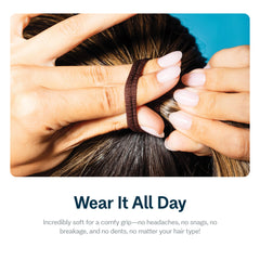GIMME Beauty ligas sin costura ideal para trenzas y peinados elaborados.