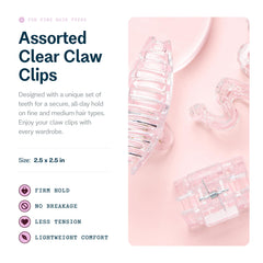 Pinza mini transparente de GIMME Beauty, ideal para peinados discretos.
