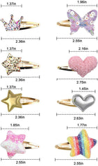 Gingbiss clip de pelo con corazón: accesorio brillante para fiestas y peinados diarios.