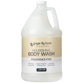 Gel corporal Ginger Lily Farms Club & Fitness, botella frontal, limpieza suave