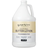 Ginger Lily Farms soothing butter lotion gallon packaging for easy refills