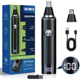 Ginity recortador nasal enfocado en orejas y cejas, ideal para uso diario en casa.