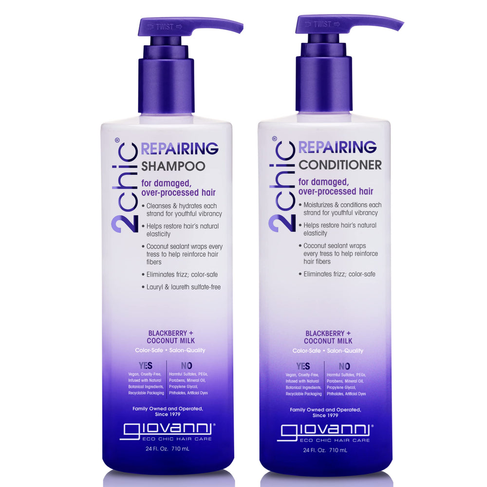 GIOVANNI 2chic champú reparador en botella, hidratación para cabello dañado