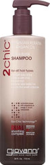 GIOVANNI 2chic Ultra-Sleek champú, ingredientes fitoceratina y argán, nutre el cabello