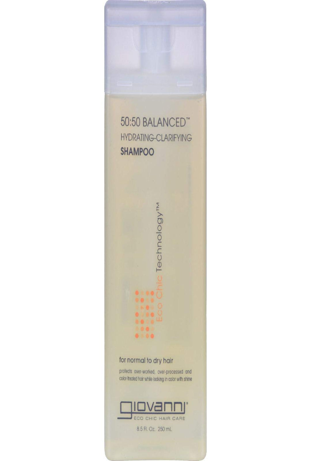 GIOVANNI Orgánico 50/50 equilibrado champú en botella para cabello suave y limpio.