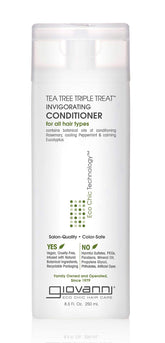 Giovanni Tea Tree Triple Treat Conditioner: botella para revitalizar cabello con frescor.