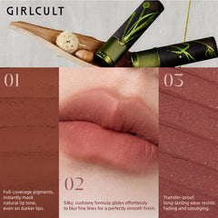 GIRLCULT Matte Lipstick, color de alto pigmento para resultados intensos con una pasada.