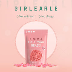 GIRLEARLE rose oil–infused wax beads detail for gentle hair removal.