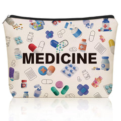 Girlly bolso de maquillaje médico con gráficos dobles, ideal para viajes.