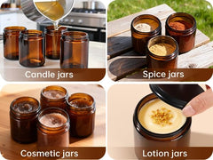 GIVAMEIHF uso versatil para velas y cosméticos gracias a la boca amplia.