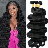 GIVEAMBW 18 pulgadas onda cuerpo, mechones suaves y naturales para un look realista.