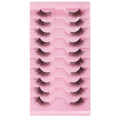 Pestañas Gjinxi Half Lashes con apariencia natural y rizos ligeros para un look suave.