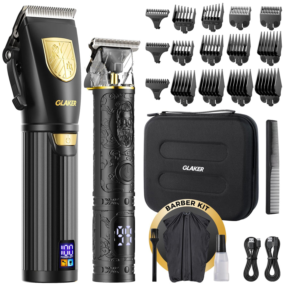 GLAKER cortapelos profesional inalámbrico con kit completo para casa