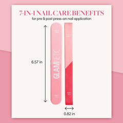Glamnetic bloque buffer para uñas, pule suavemente y crea brillo suave sin dañar.