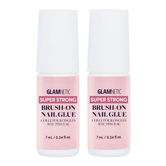 Glamnetic pegamento para uñas con aplicador de pincel para fijación precisa.