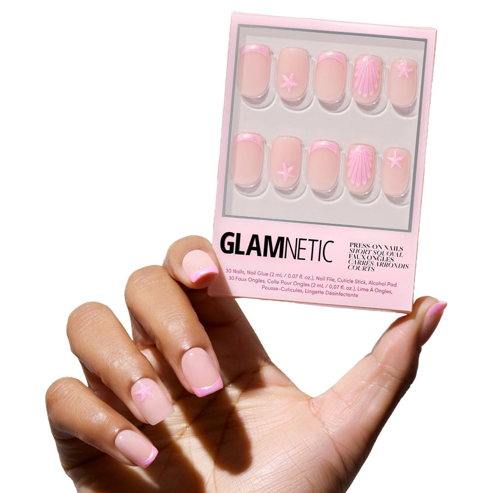 Glamnetic Blush Dunes: puntas rosadas para un acabado elegante.