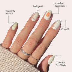 Glamnetic Gingerbread Knit nails with matte finish for chic winter look