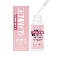 Glamnetic pegamento de uñas con brocha-aplicador para fijación limpia y sin desorden.