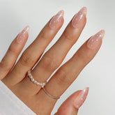 Glamnetic Sugar Glazed: uñas ovaladas medio para look elegante diario