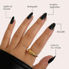 Glamnetic Boba en forma almendra corta para look natural.