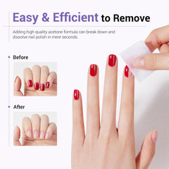 Glamonade acetona con aceite de semilla de uva nutre uñas mientras elimina.