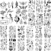 GLARYYEARS tatuaje temporal, diseño de flor, ideal para realzar la apariencia en fiestas.