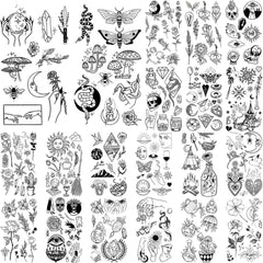 GLARYYEARS tatuaje temporal, diseño de flor, ideal para realzar la apariencia en fiestas.