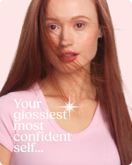 Glaze: tono Auburn Spice realza cabello castaño-rojo con brillo duradero.