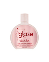 Glaze Super Bond Building Shampoo vertido de frasco, cabello suave tras lavado