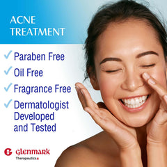 Textura cremosa de Glenmark Adapalene Gel 0.1% facilita la absorción.