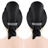 Glimglint conjunto de dos toallas microfibra para cabello largo, cobertura total y secado rápido.