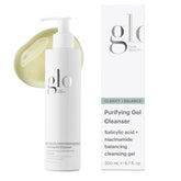 Glo Skin Beauty Purifiant Gel Nettoyant en bouteille, texture gel purifiante.