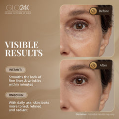 GLO24K vitaminas A, C y E: antioxidantes para la vitalidad de la piel.