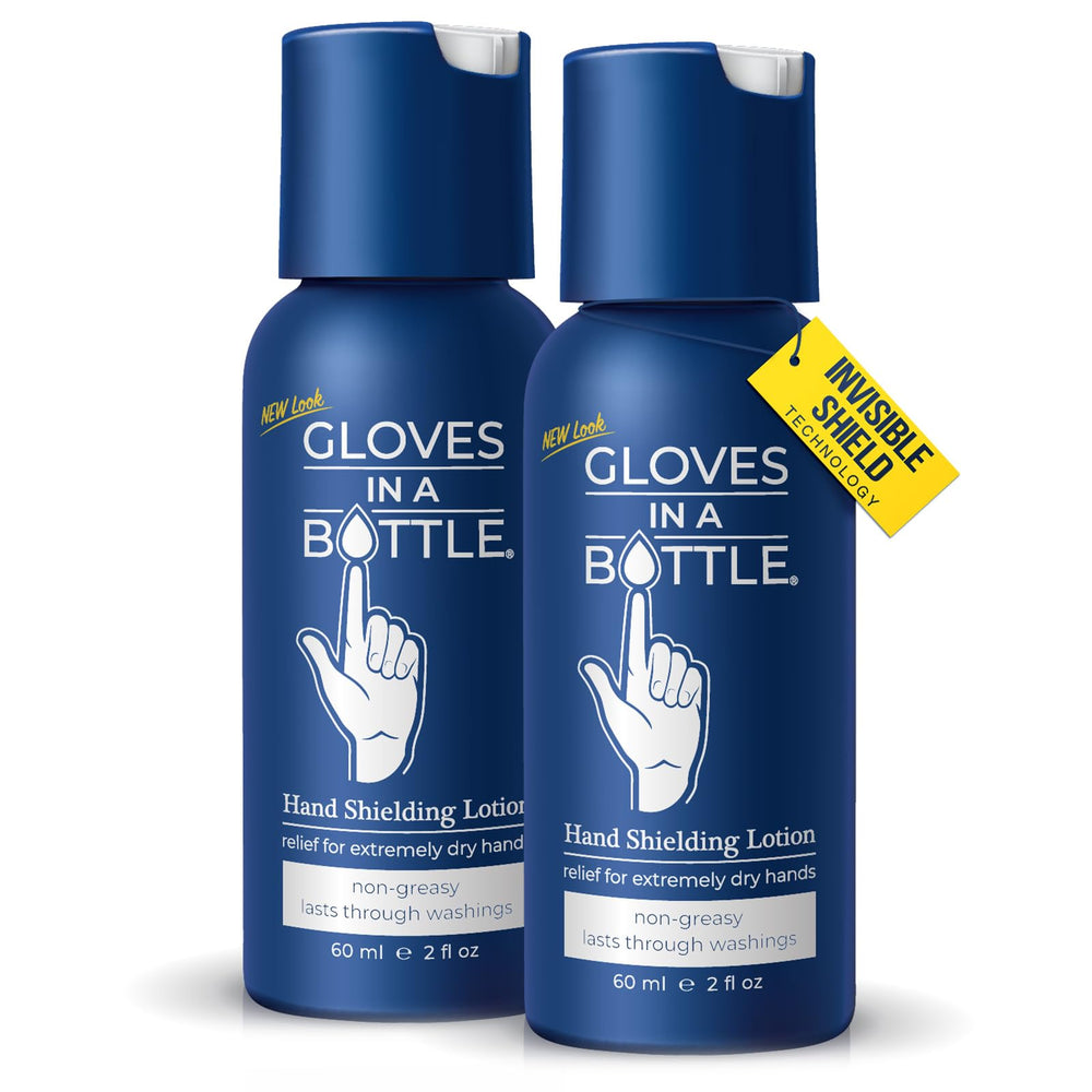 Gloves In A Bottle: botella de loción protegiendo la piel con una barrera duradera.