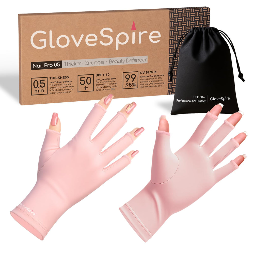 GloveSpire guantes UV 0,5 mm: protección duradera para manicuras