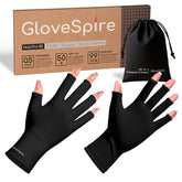 Guantes UV GloveSpire para manicura con dedos libres, protección durante sesiones de gel