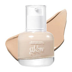 Glow BB crème, bouteille et emballage, facilité d'application pour une peau lumineuse.