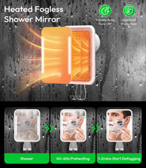Espejo Glowtop diseño rectangular ergonómico para un mejor ángulo.