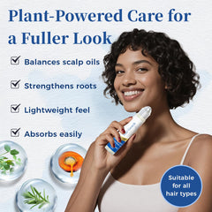 Gluvelessia Serum with ginger and tea tree oil for scalp refreshment.
