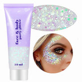 Go Ho brillo transparente para rostro y cuerpo, ideal para estilos brillantes en fiestas
