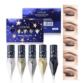 Go Ho Glitter delineador líquido blanco brillante para ojos luminosos y destellos.