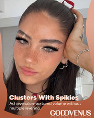 Goddvenus pestañas anime rizos con aplicación rápida para look wispy.
