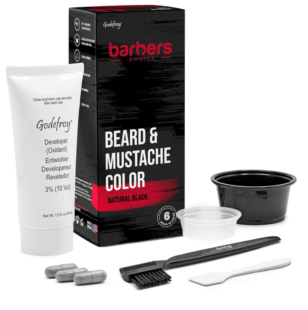 Godefroy Barbers Choice 3: aplicación de barba y bigote para color natural.