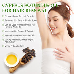 GOGIFTGO Aceite Cyperus Rotundus, aplicación directa en cuerpo para cuidado de la piel.