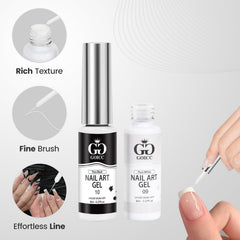GOICC gel-liner para uñas, textura densa que facilita color y rellenos consistentes.