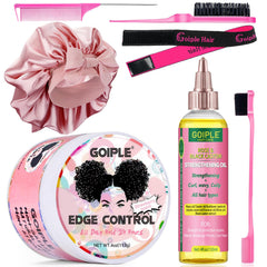 Goiple Edge Control Wax para delineado preciso y acabado limpio en cabello negro.